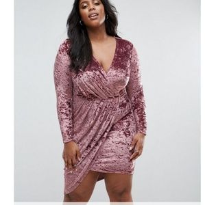 ASOS Club L Crushed velvet dress
